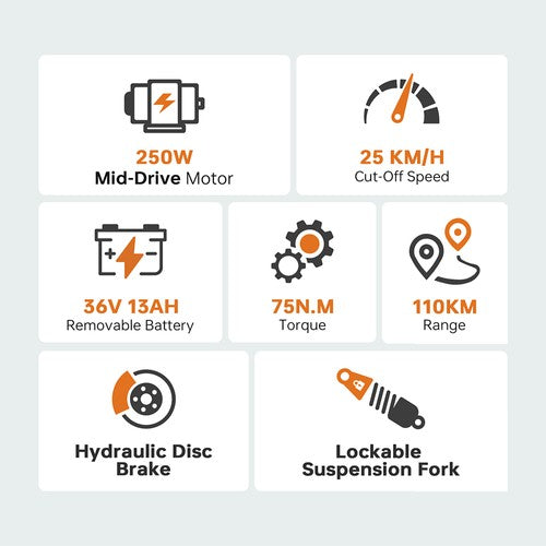 Foride Urbano 1 elektrijalgratas, 250 W, 36 V 13 Ah Foride Urbano 1 elektrijalgratas, 250 W, 36 V 13 Ah
